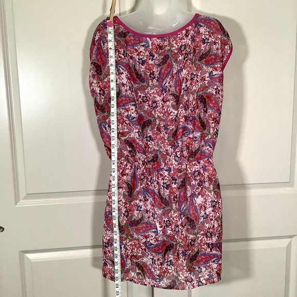 Kaktus Tunic Dress Women's Size Large Made In USA Elastic Waist Paisley - Picture 3 of 5